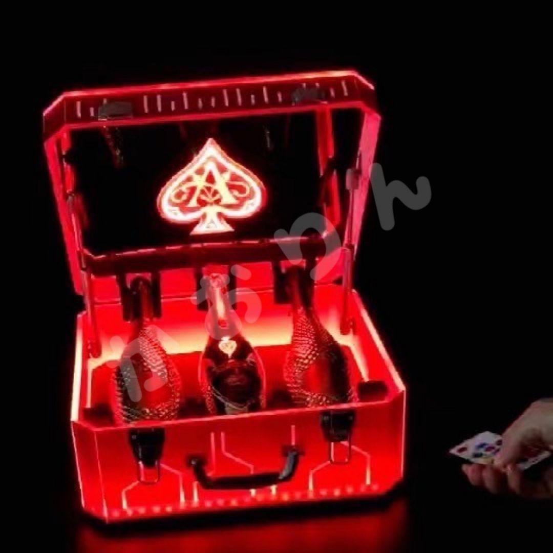 【新品】LED照明付き ボトル ボックス シャンパン ケース アルマンド