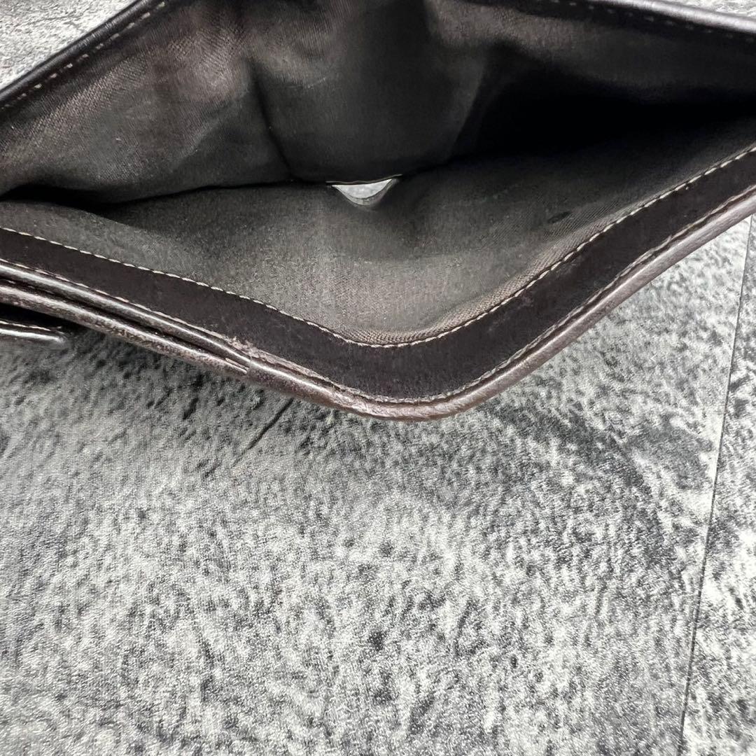 FENDI ズッカ柄 レザー×キャンバス 二つ折り財布 エフイズロゴ