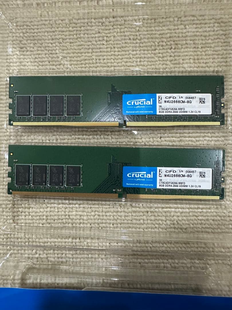 crucial DDR4 8GB 16GB メモリ4枚セット