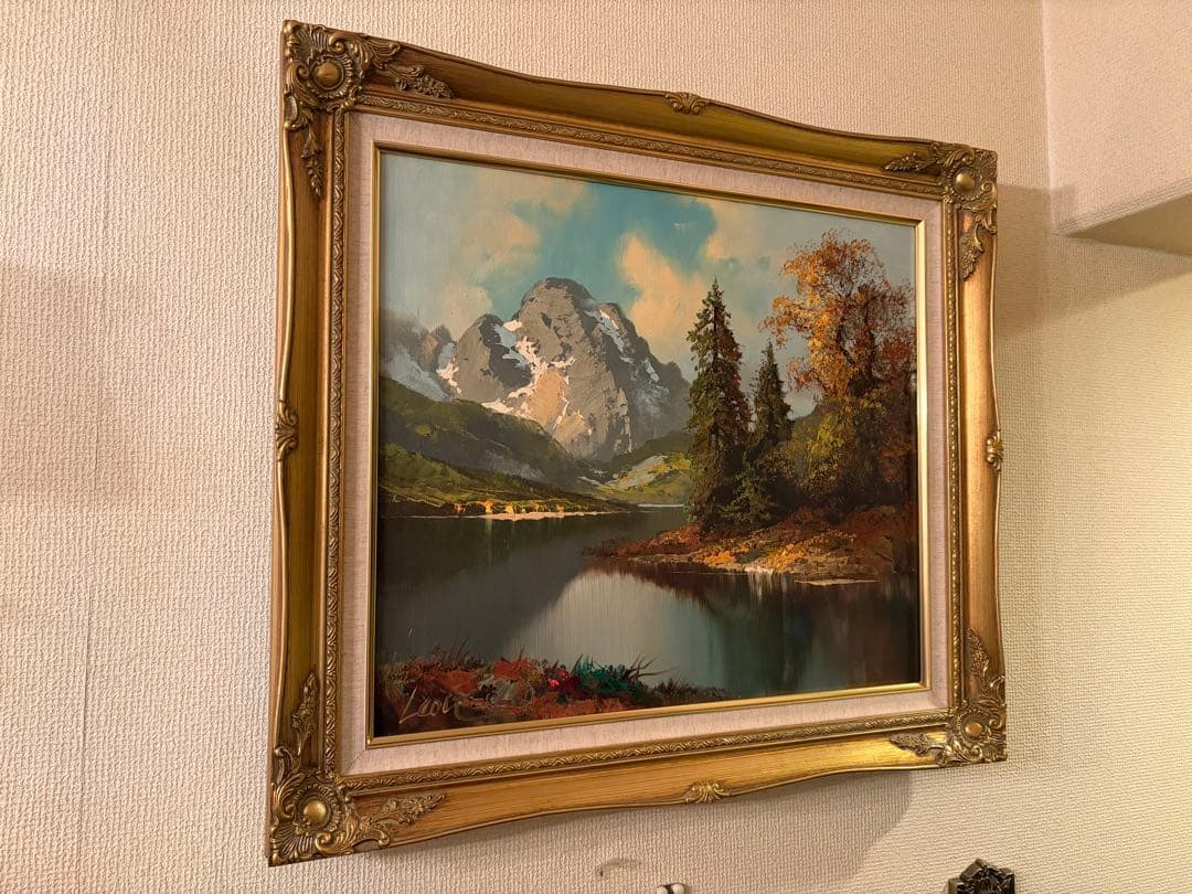 油彩 F10号 リアリズム 写実絵画 アンティーク サイン有り