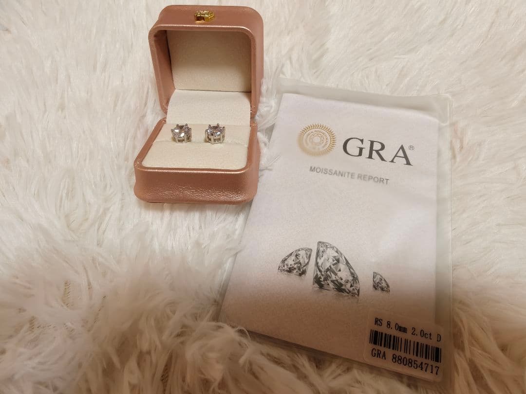 【2ct 】人工ダイヤモンド 最高品質 モアサナイト 6爪 ピアス