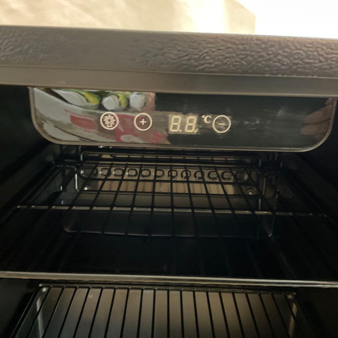 Shelddi 冷蔵庫 48L 小型 コンプレッサー式 透明ガラスドア