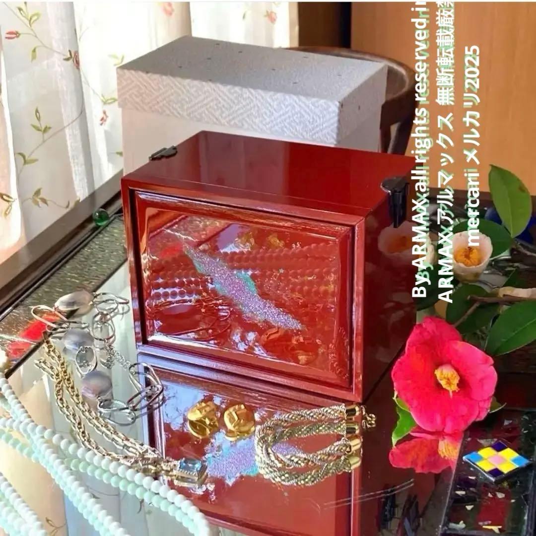 2191様感謝‼️秋‼️JAPAN輪島螺鈿蒔絵宝石箱「銀河-紅べに」1点　愛蔵品