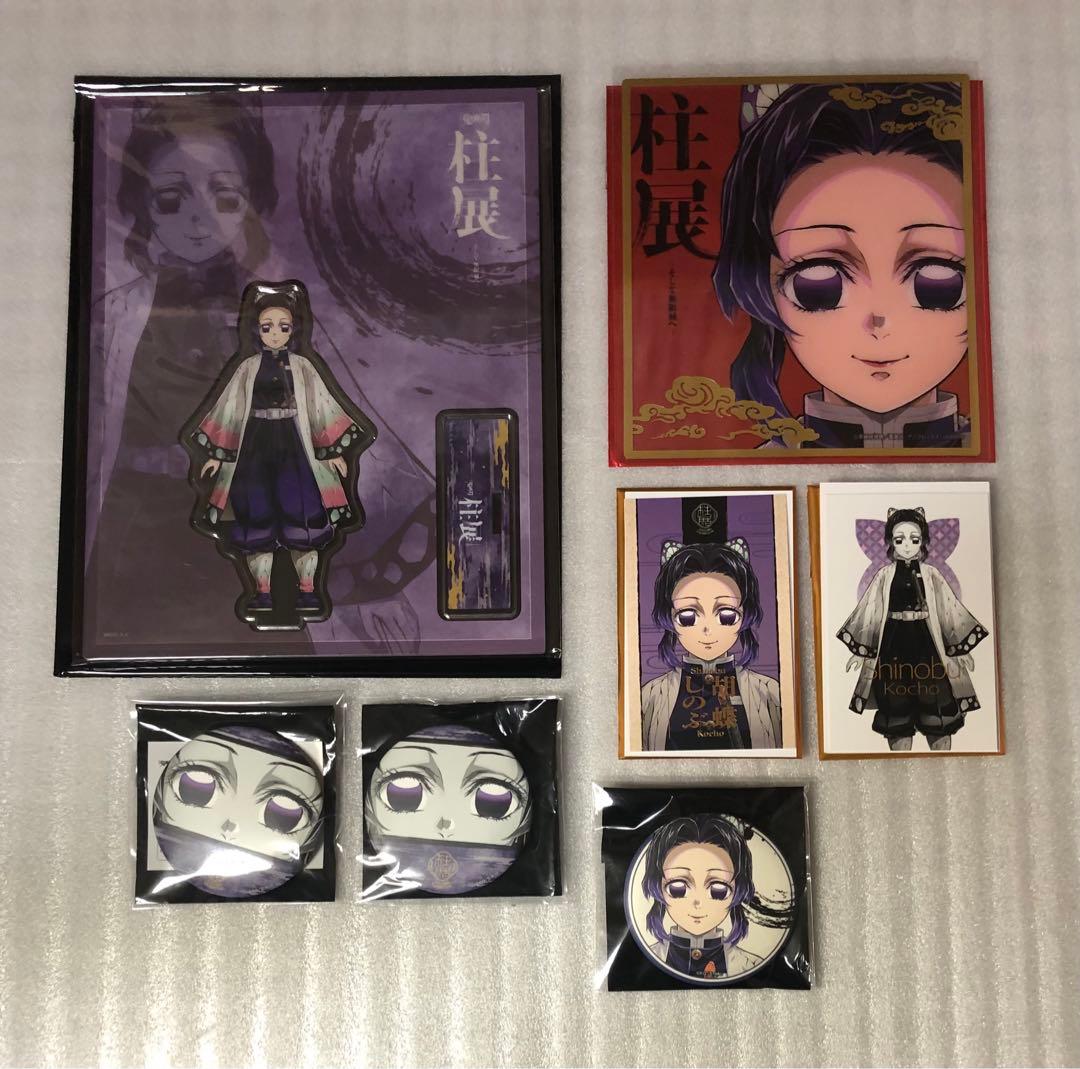 【未使用】柱展　鬼滅の刃 胡蝶しのぶ アクスタ クリア色紙 缶バッジ まとめ売り