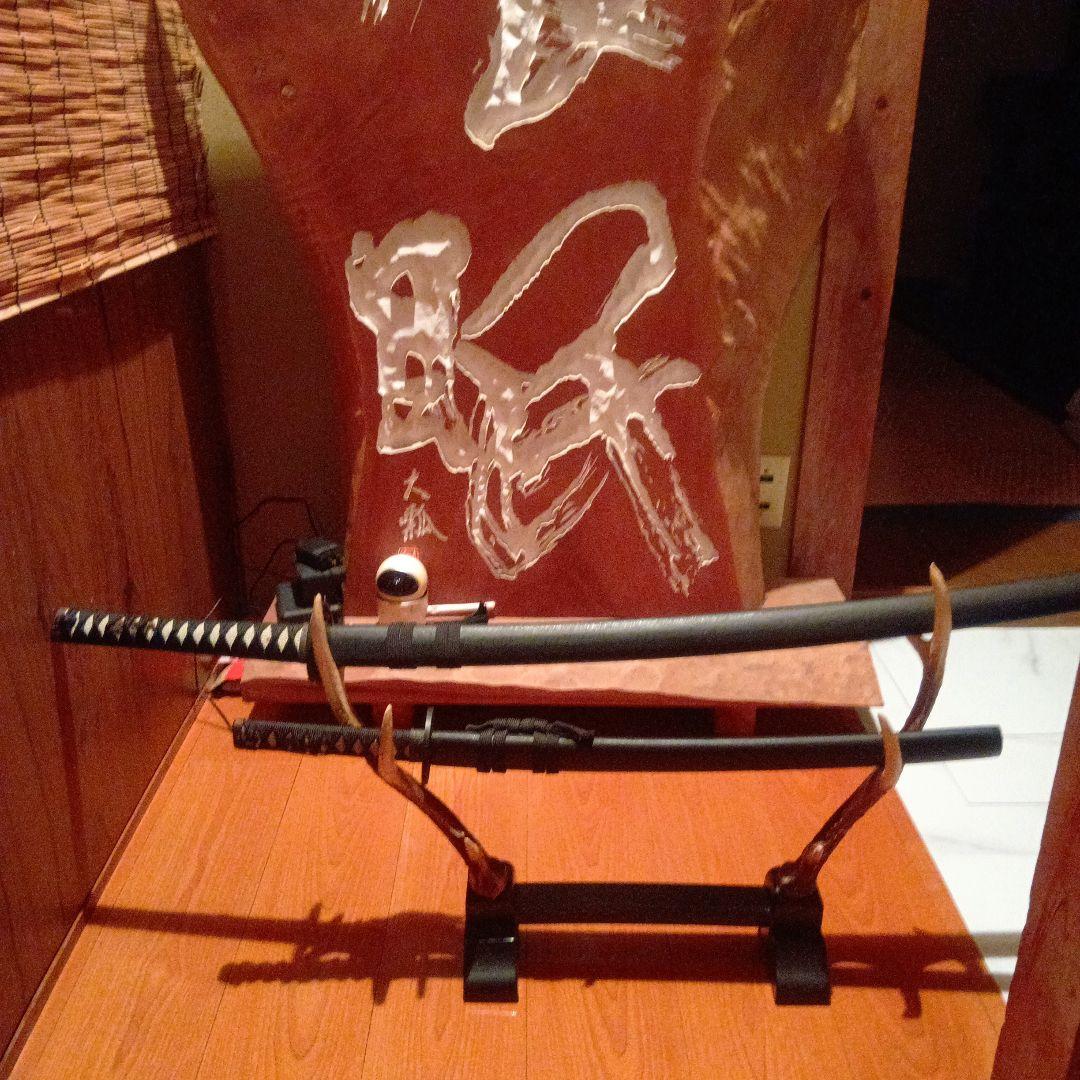 日本刀 約2.5尺 黒色 鞘・柄付き