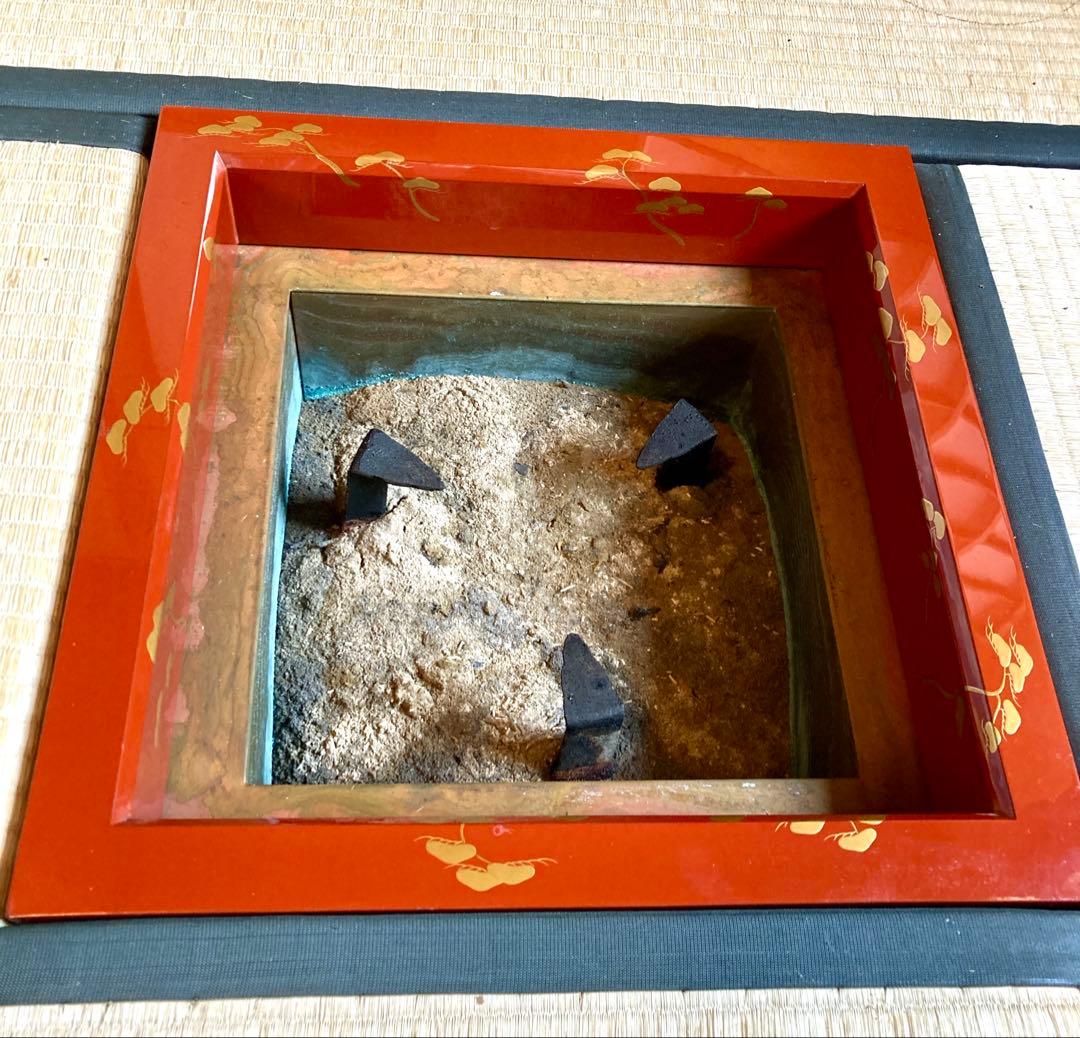 輪島塗　炉縁　茶道具　茶道　共箱　利休型