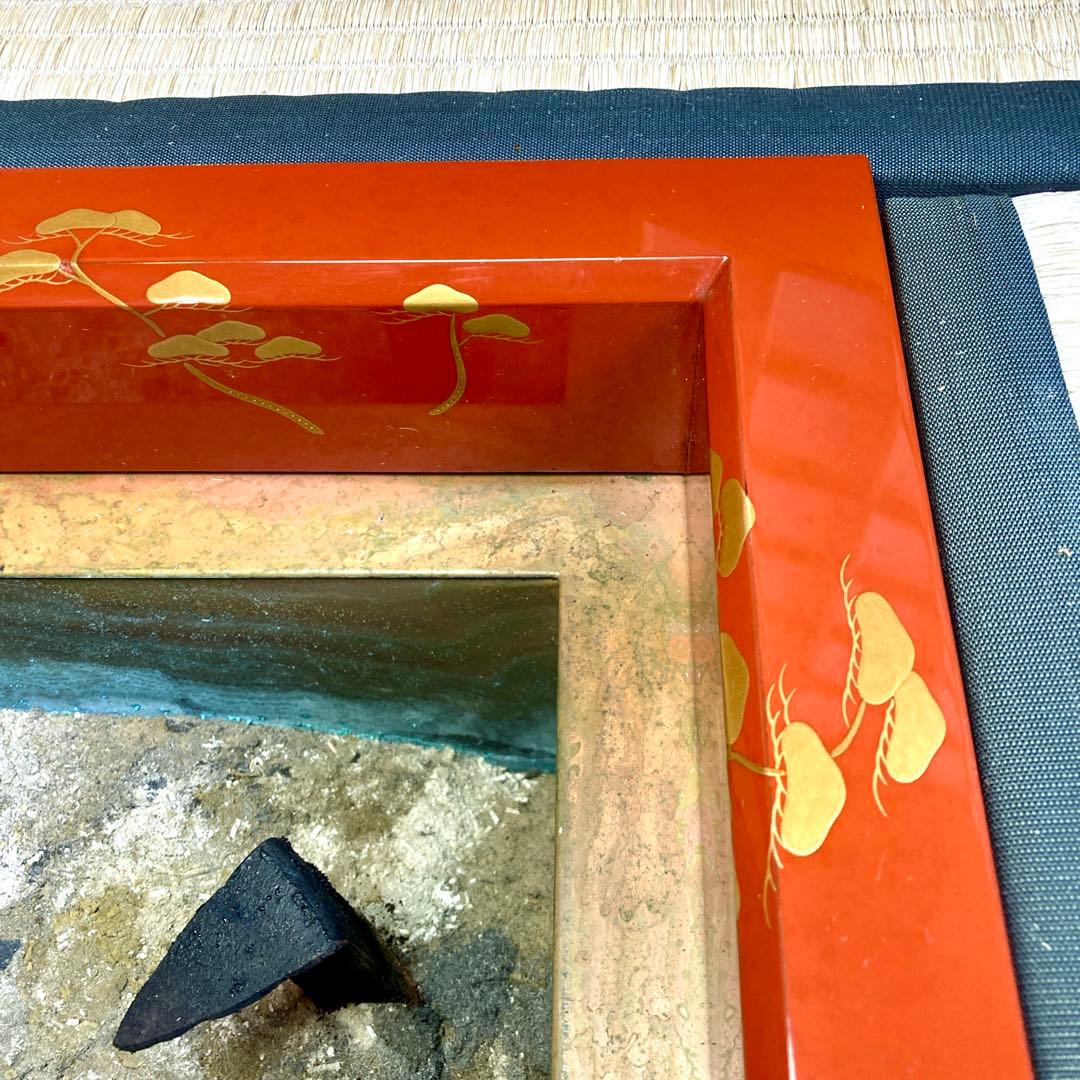 輪島塗　炉縁　茶道具　茶道　共箱　利休型