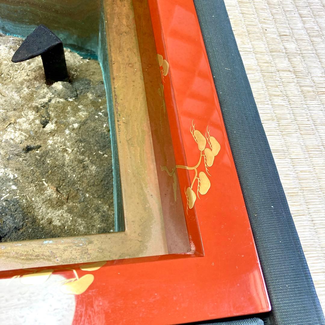 輪島塗　炉縁　茶道具　茶道　共箱　利休型