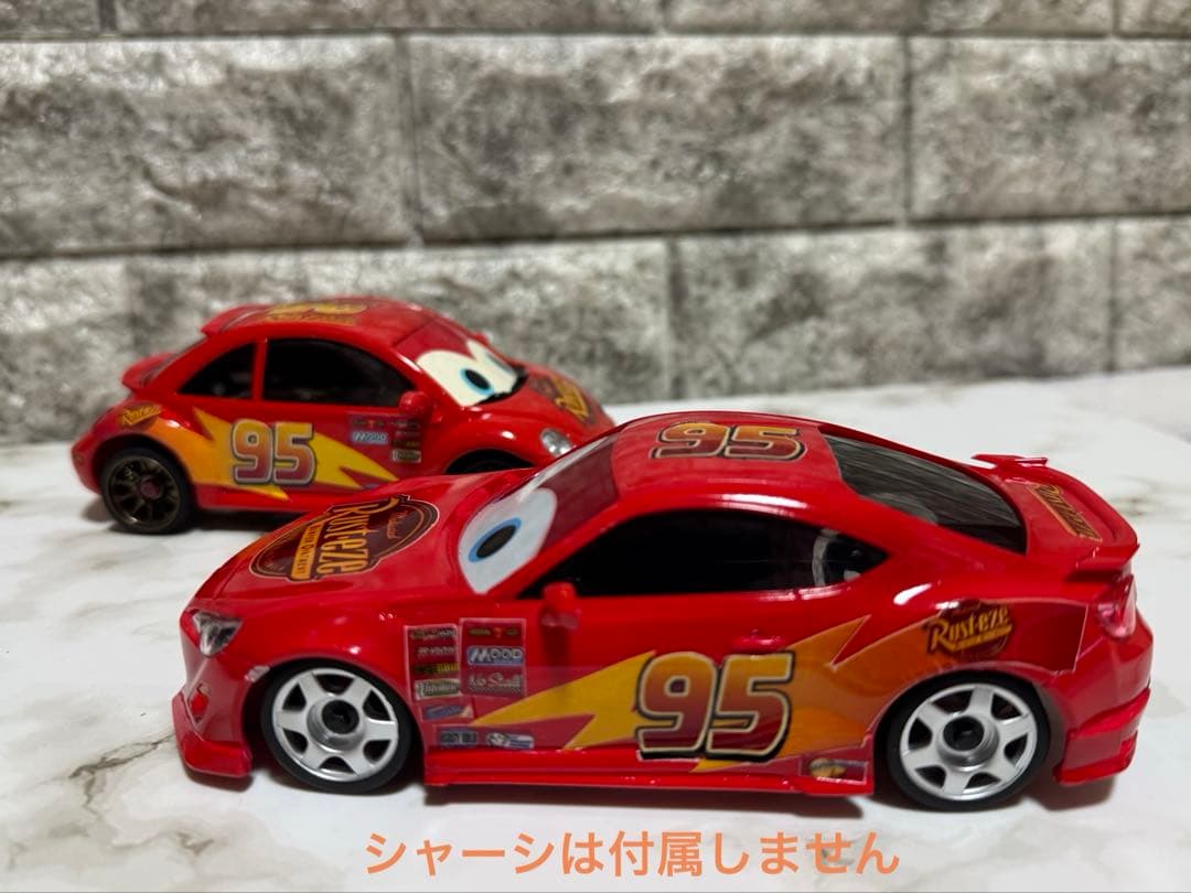 ミニッツ　ライトニング・マックィーン風　ボディ　2台セット　 自作品