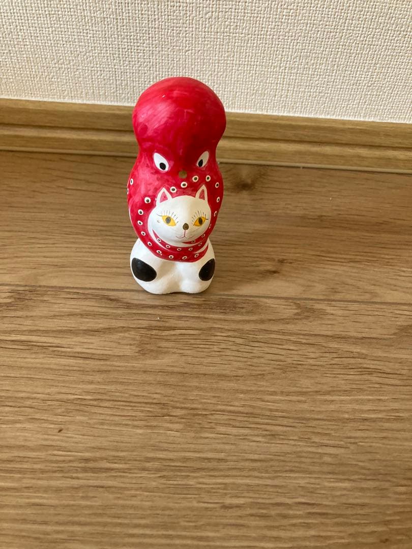 猫に蛸　山形県　相良人形　郷土玩具