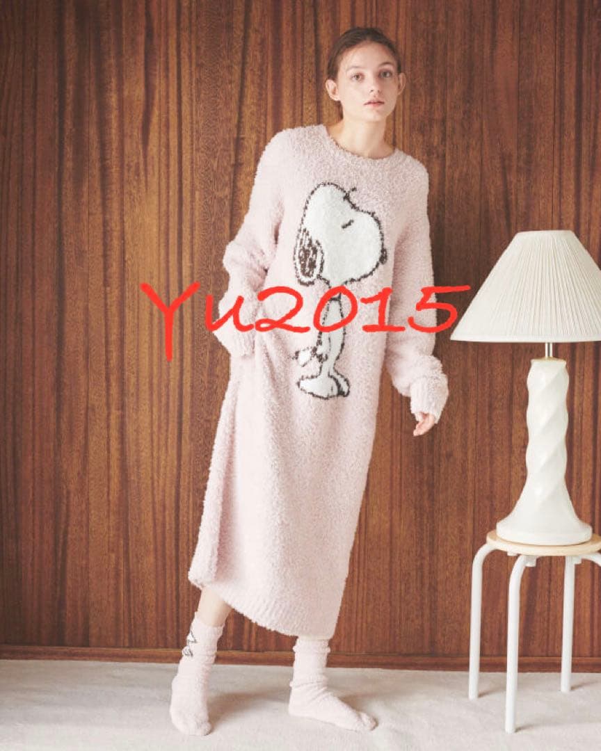 【ちょる】ジャガートドレスワンピース スヌーピー ルームウェア