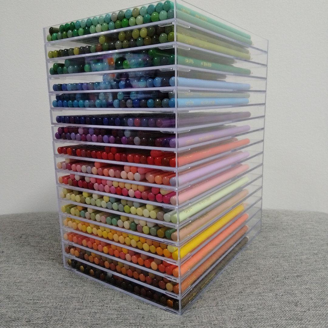 フェリシモ 旧500色色鉛筆 透明ケース付き