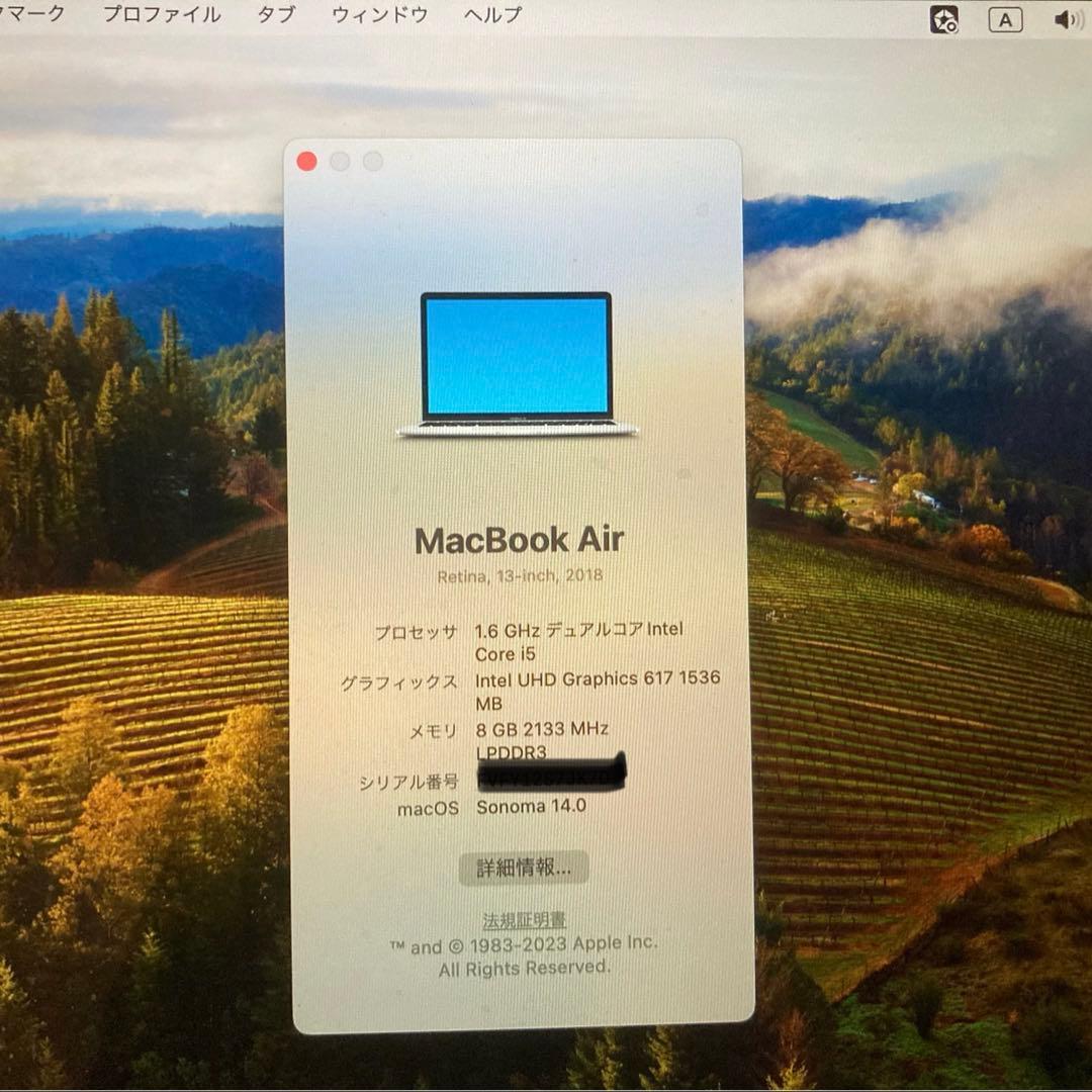 MacBook Air 2018 8GB/256GB 13.3インチ ※修理推奨