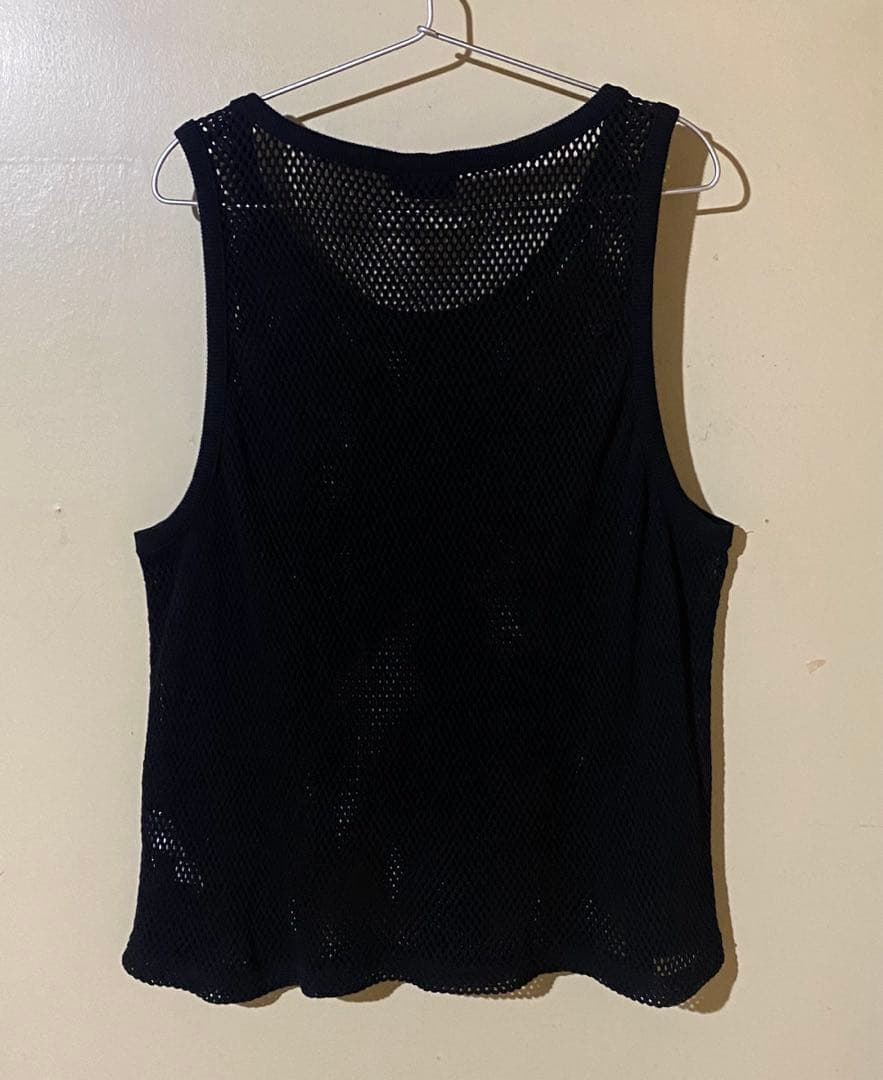 トップス 24SS Stussy Cotton Big Mesh Tank BLACK