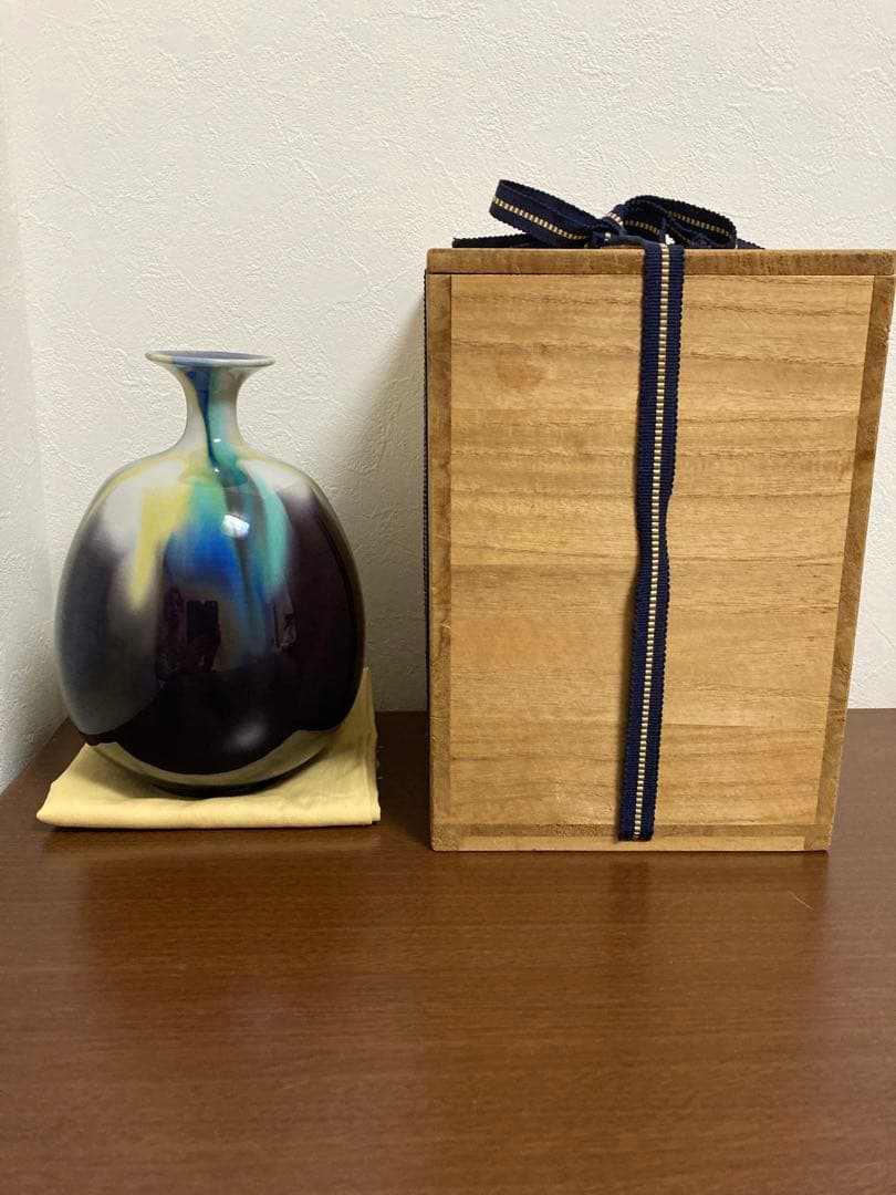 九谷焼　徳田正彦作　壷　三代八十吉　人間国宝　骨董品