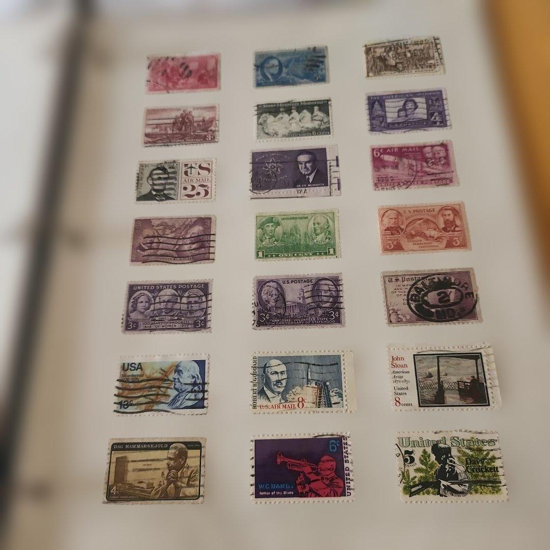 アメリカ　使用済み切手　一冊