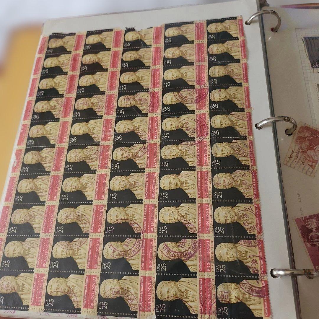 アメリカ　使用済み切手　一冊