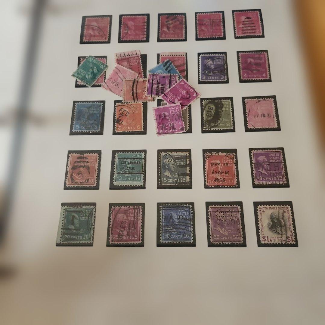 アメリカ　使用済み切手　一冊