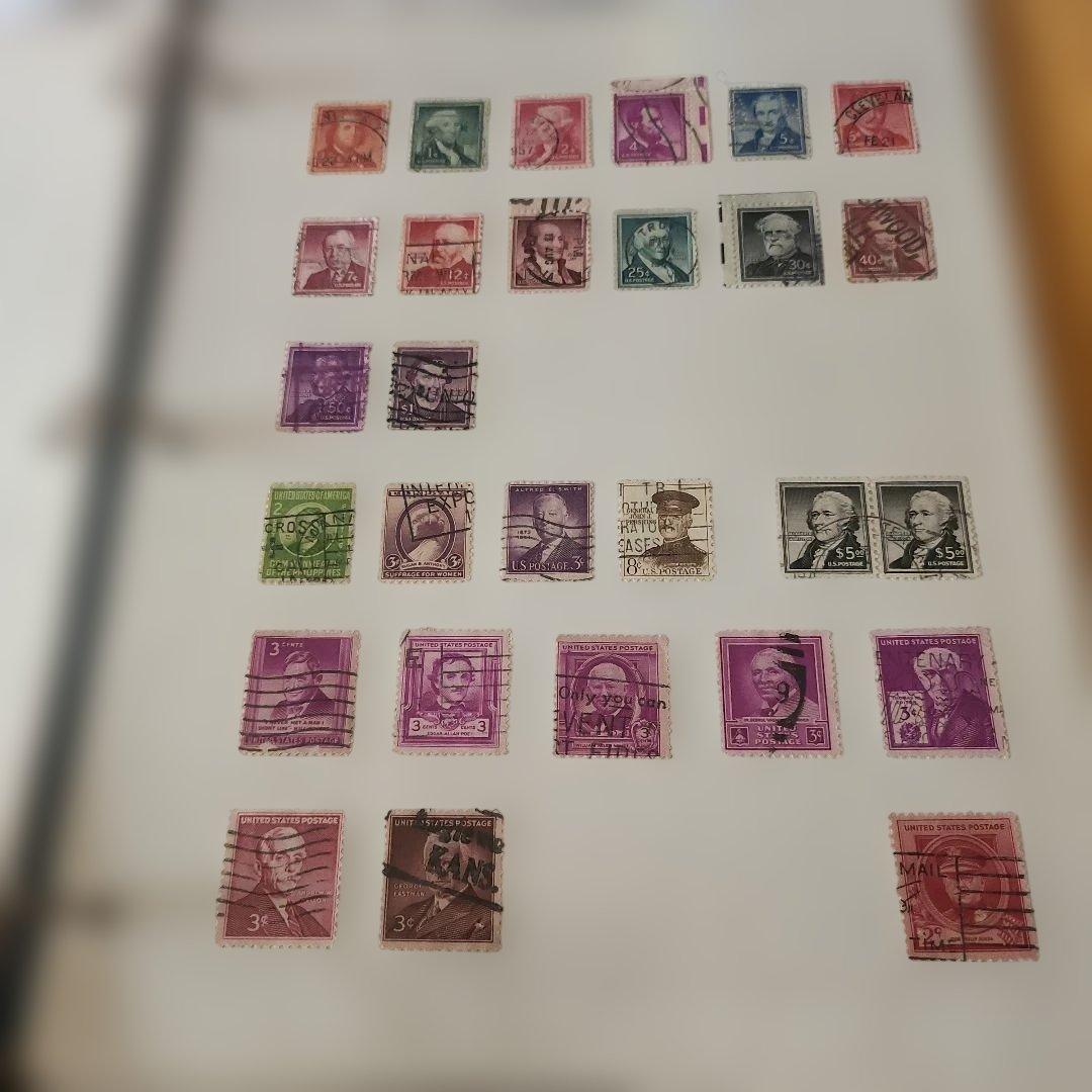 アメリカ　使用済み切手　一冊