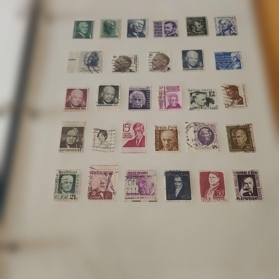 アメリカ　使用済み切手　一冊