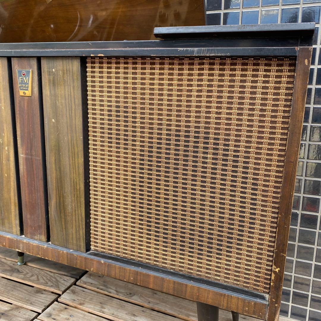 日立 昭和レトロ ミッドセンチュリー レコードプレーヤー インテリア