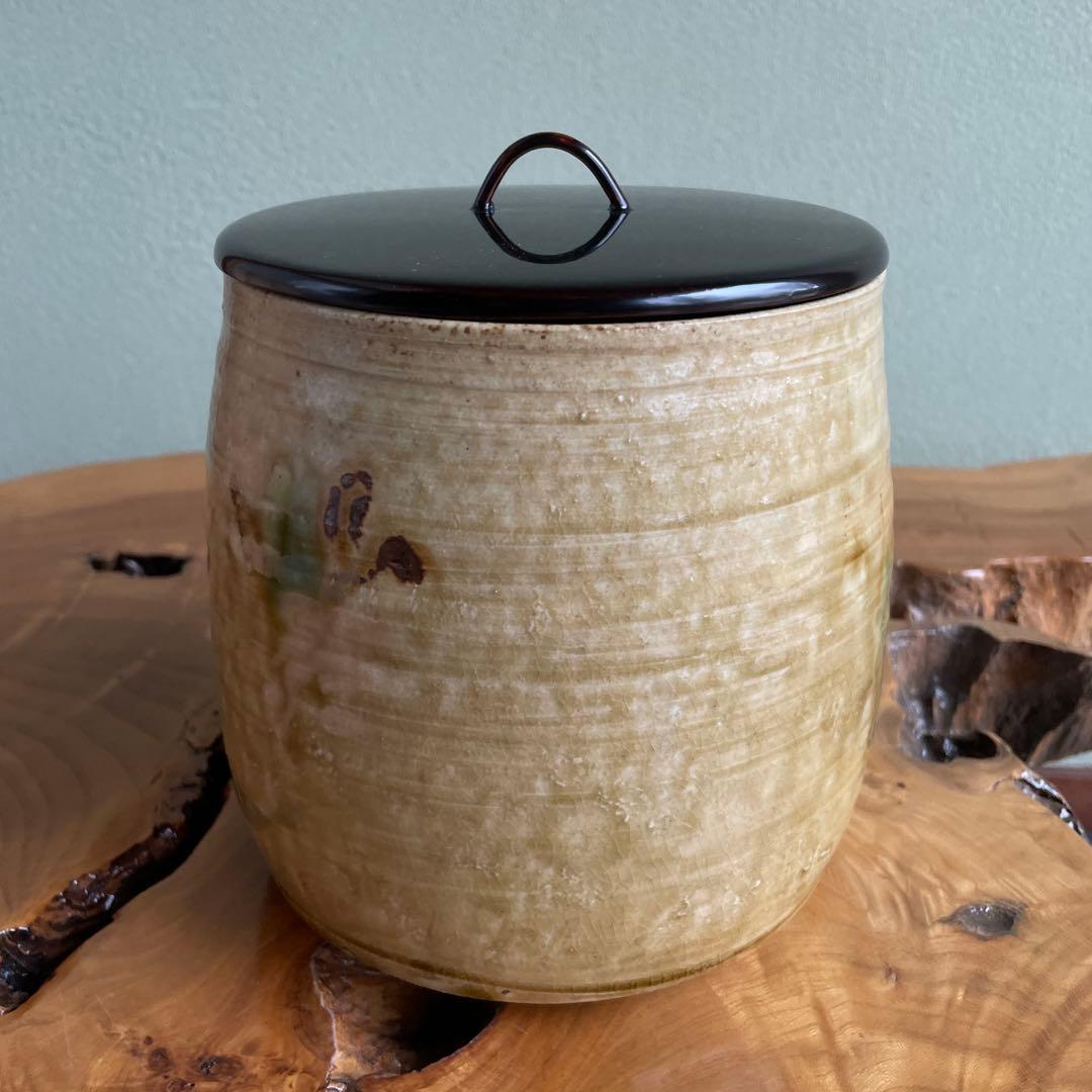 黄瀬戸水指 山口正文造 西山窯 茶道具 共箱