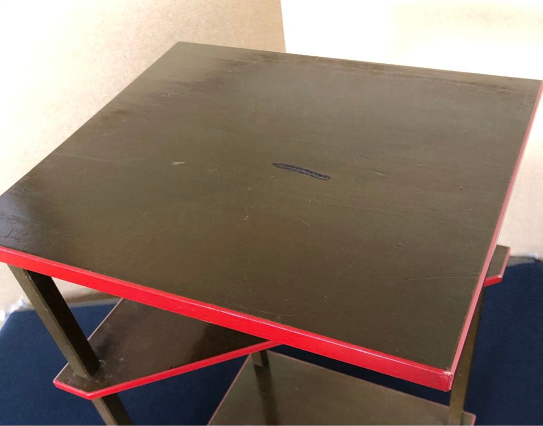 《レ》薮内流 帛紗棚 青漆 橋口宗栄 薮内猗々斎書付 花押 共箱251022い5