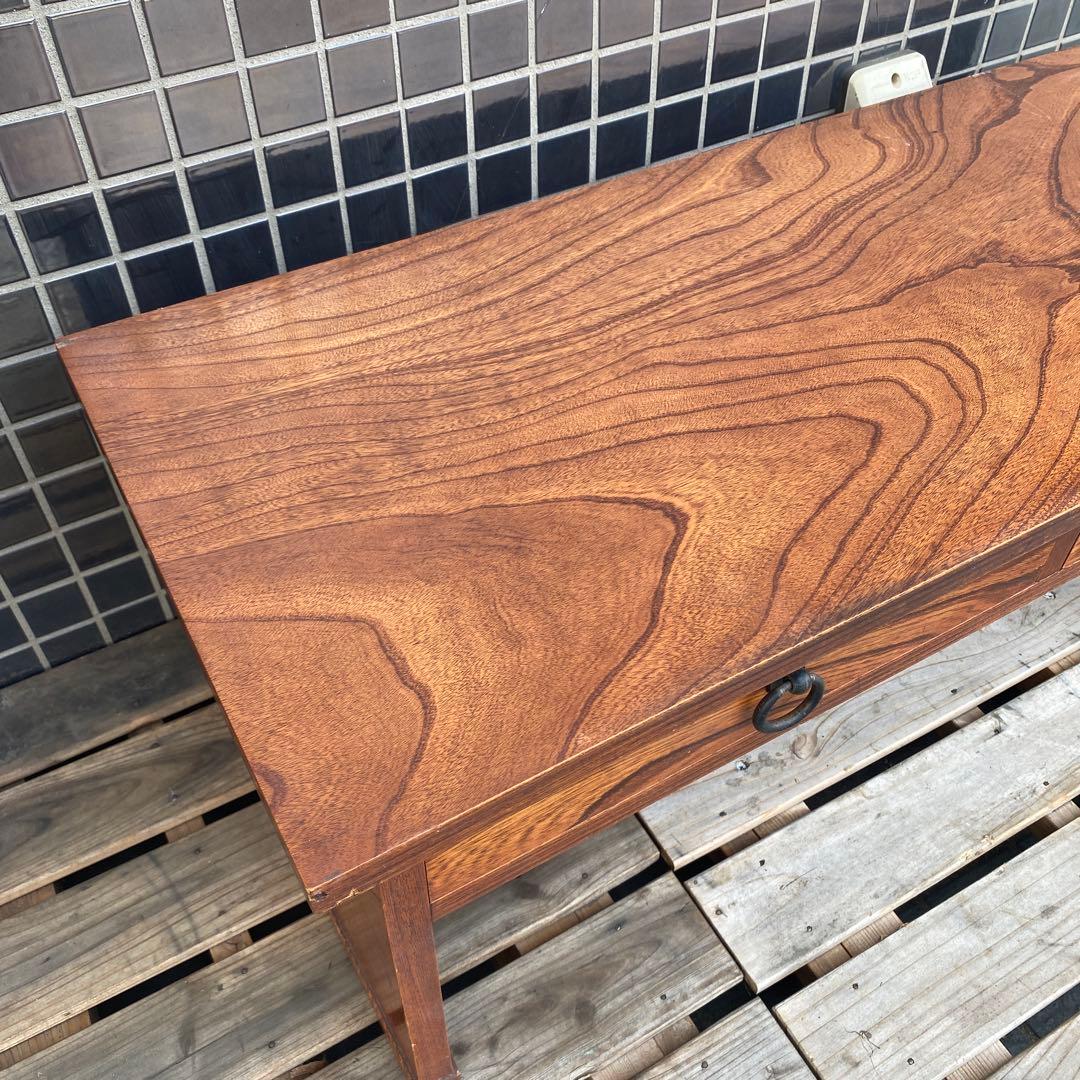 時代物 文机 木製 ローテーブル インテリア 古家具 昭和レトロ 木目 二杯