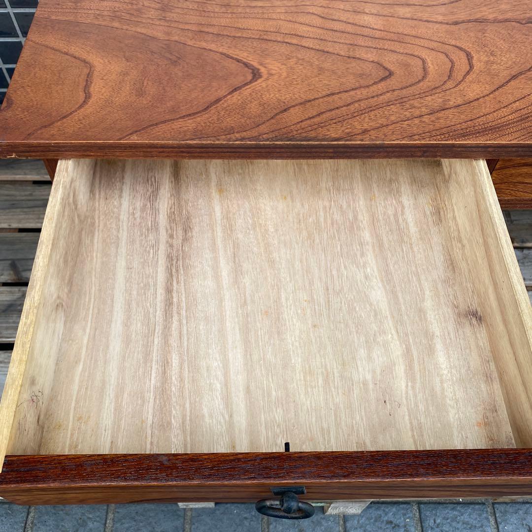 時代物 文机 木製 ローテーブル インテリア 古家具 昭和レトロ 木目 二杯