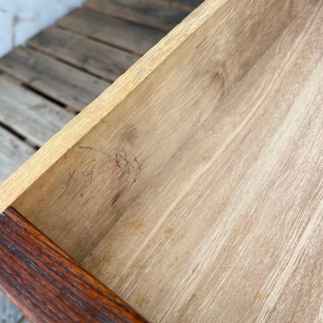 時代物 文机 木製 ローテーブル インテリア 古家具 昭和レトロ 木目 二杯