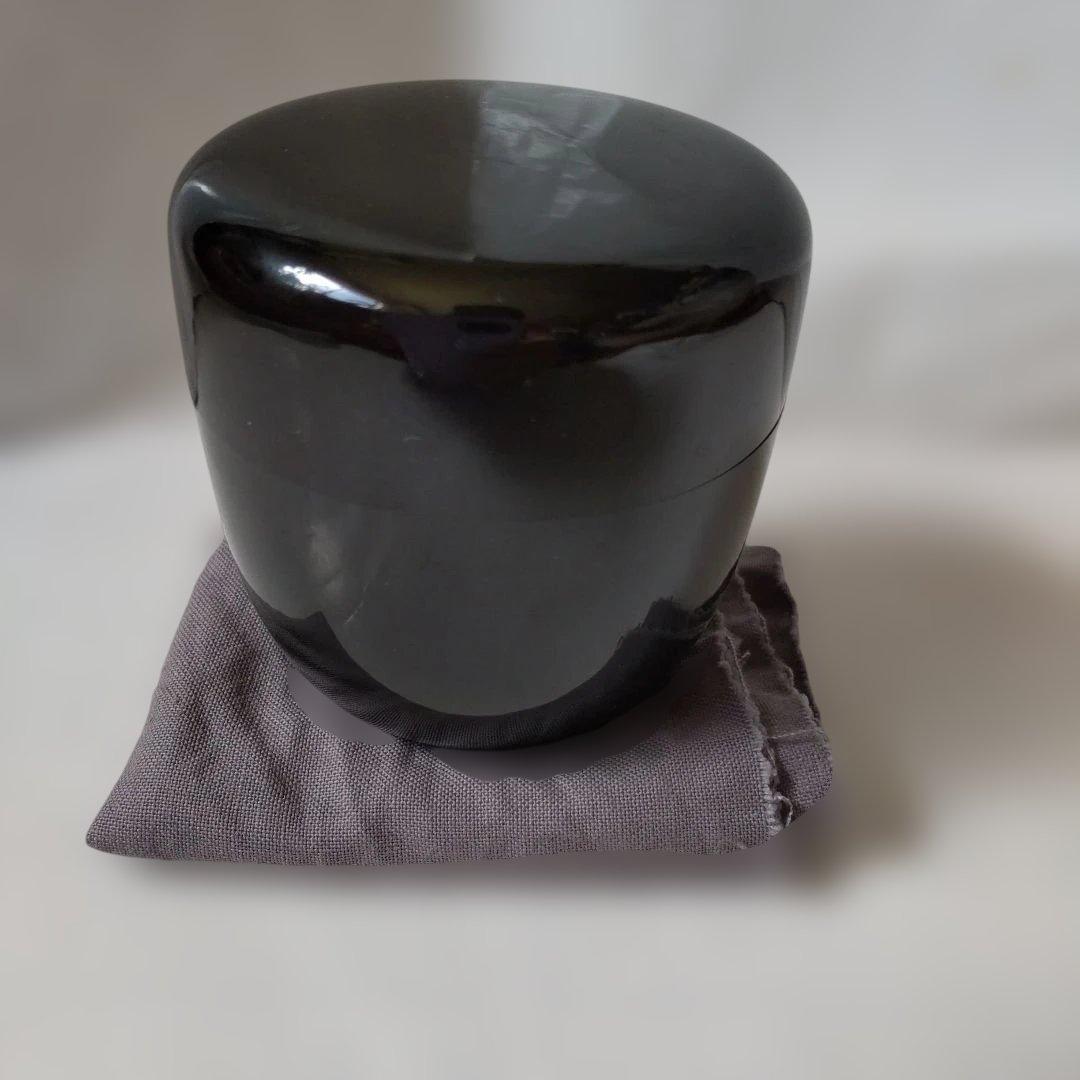 塗師 佐藤松斎 作 真塗 中棗 共箱 漆器 漆芸 棗 抹茶 茶道具 美品 です。