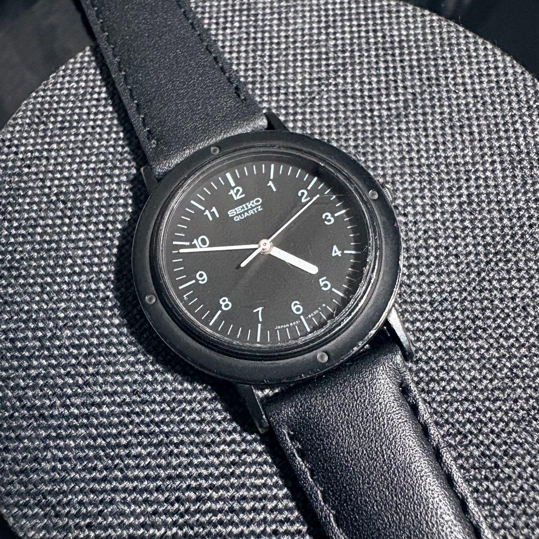 セイコー シャリオ 6431-6030 黒　当時物