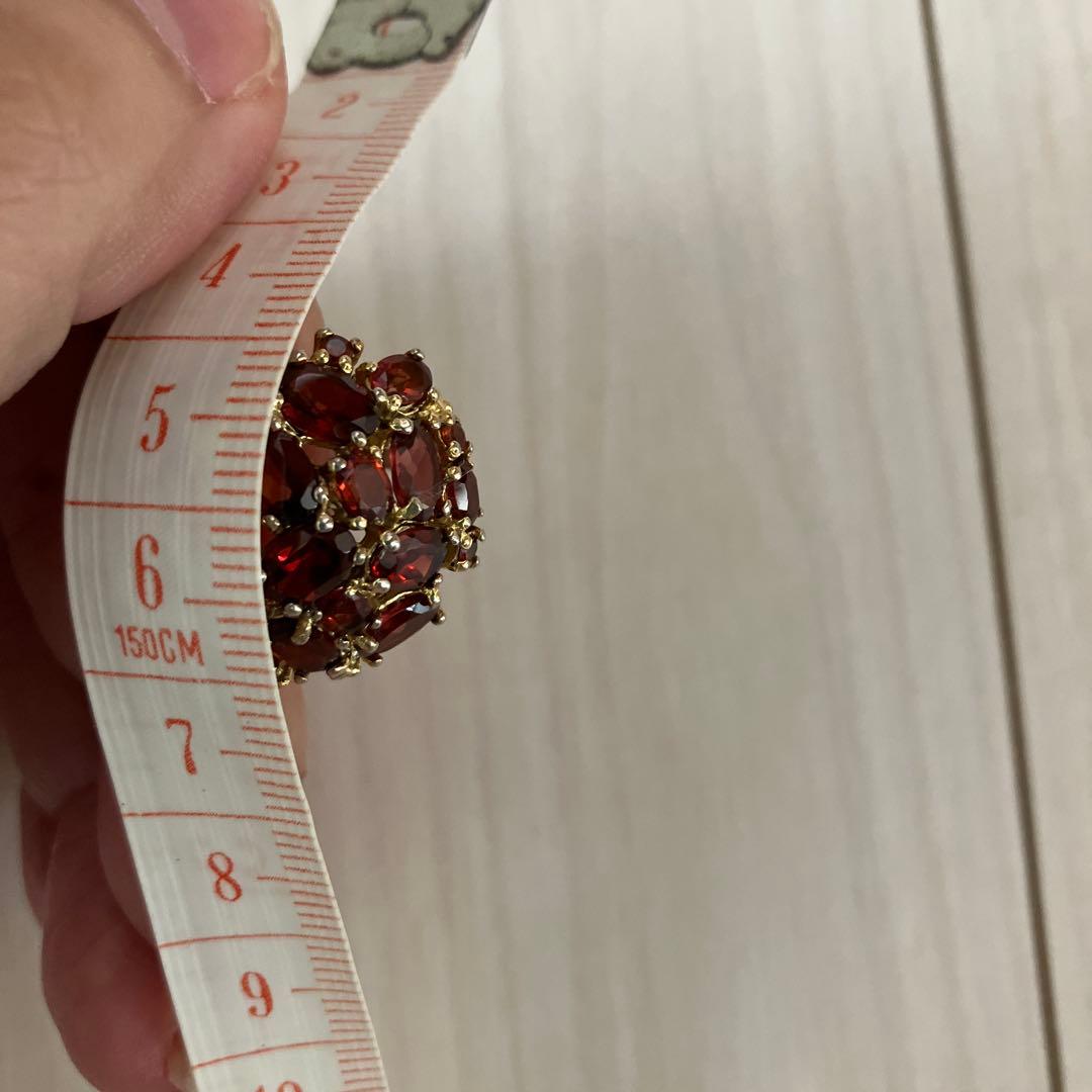 株*ン様 碌山　ガーネット　シルバー925 指輪　11号