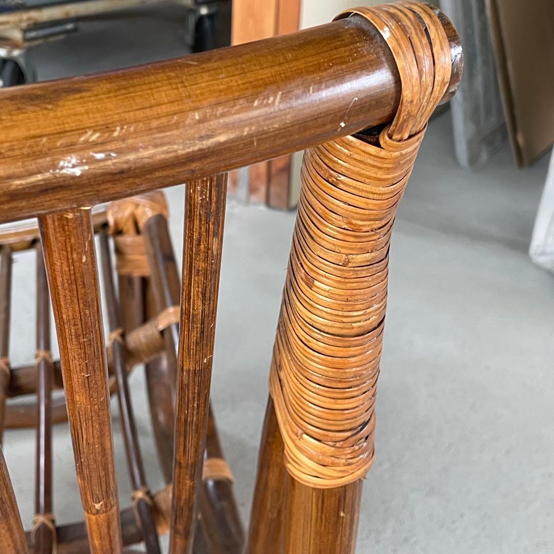 ② 【マルニ木工】ラタンチェア　籐　ヴィンテージ　レトロ　家具　２脚出品中！