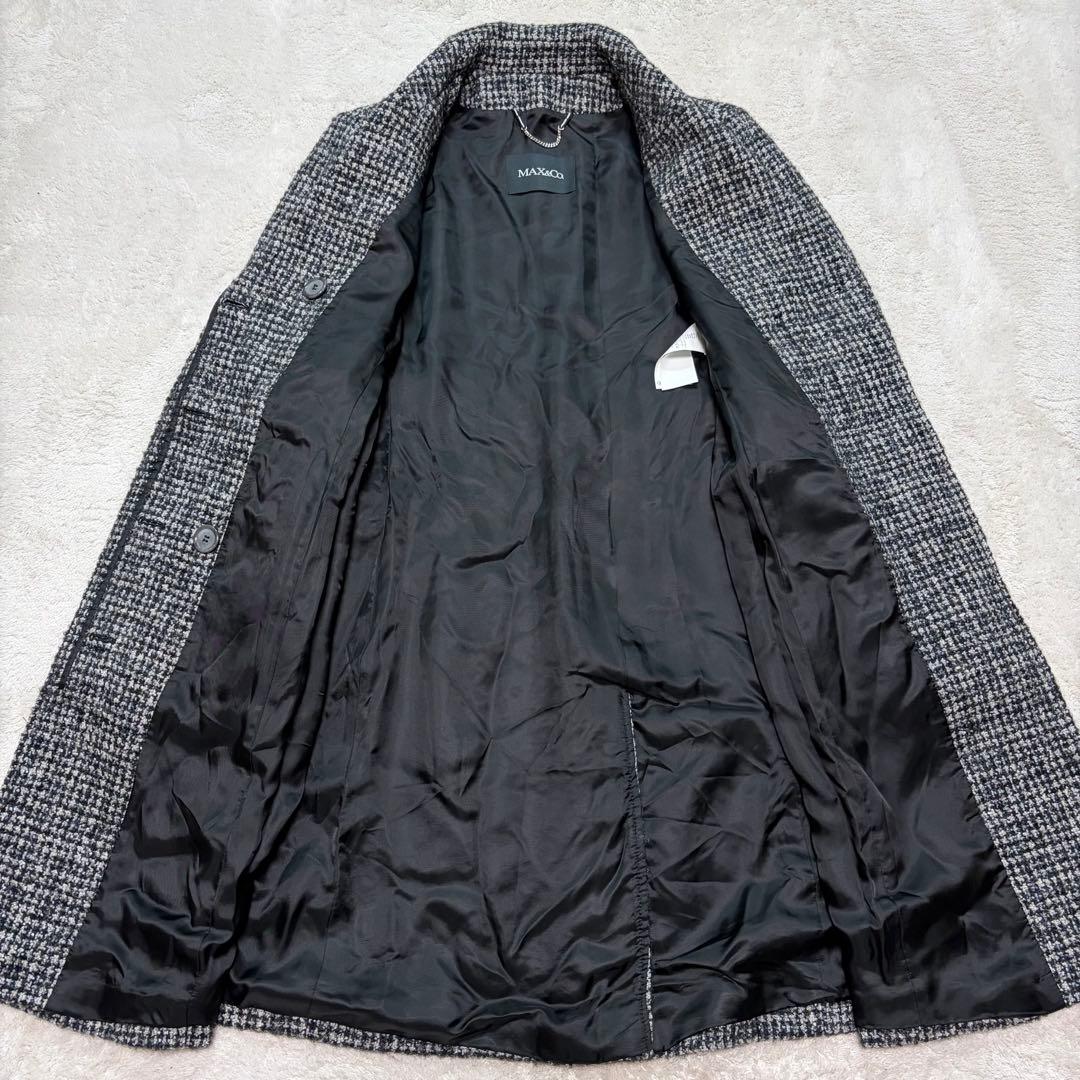 【極美品】MAX&Co. ツイード ロングコート ベルト付き XLサイズ 42