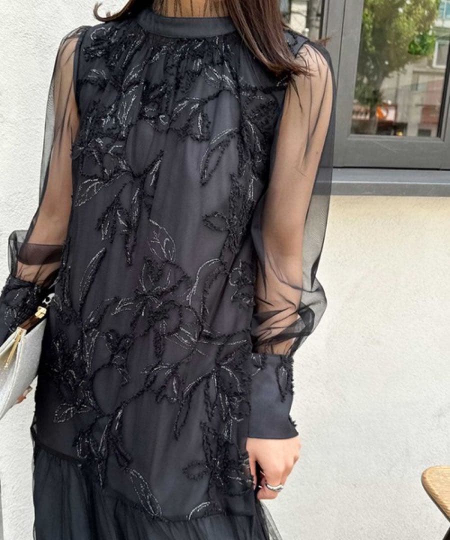 ★新作★ドリードール　フェザーフラワーチュールドレス