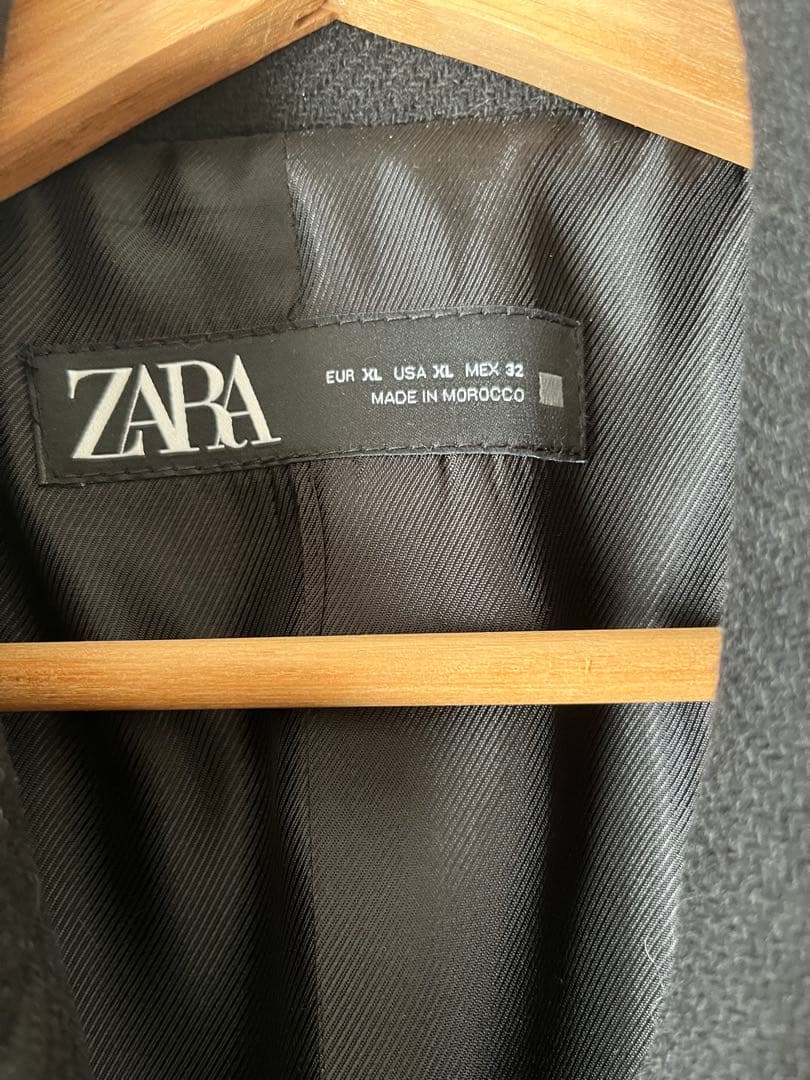 ZARA ブラック チェスターコート XL