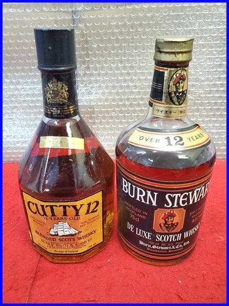 古酒2本 スコッチウィスキー CUTTY12 /BURN STEWART12年