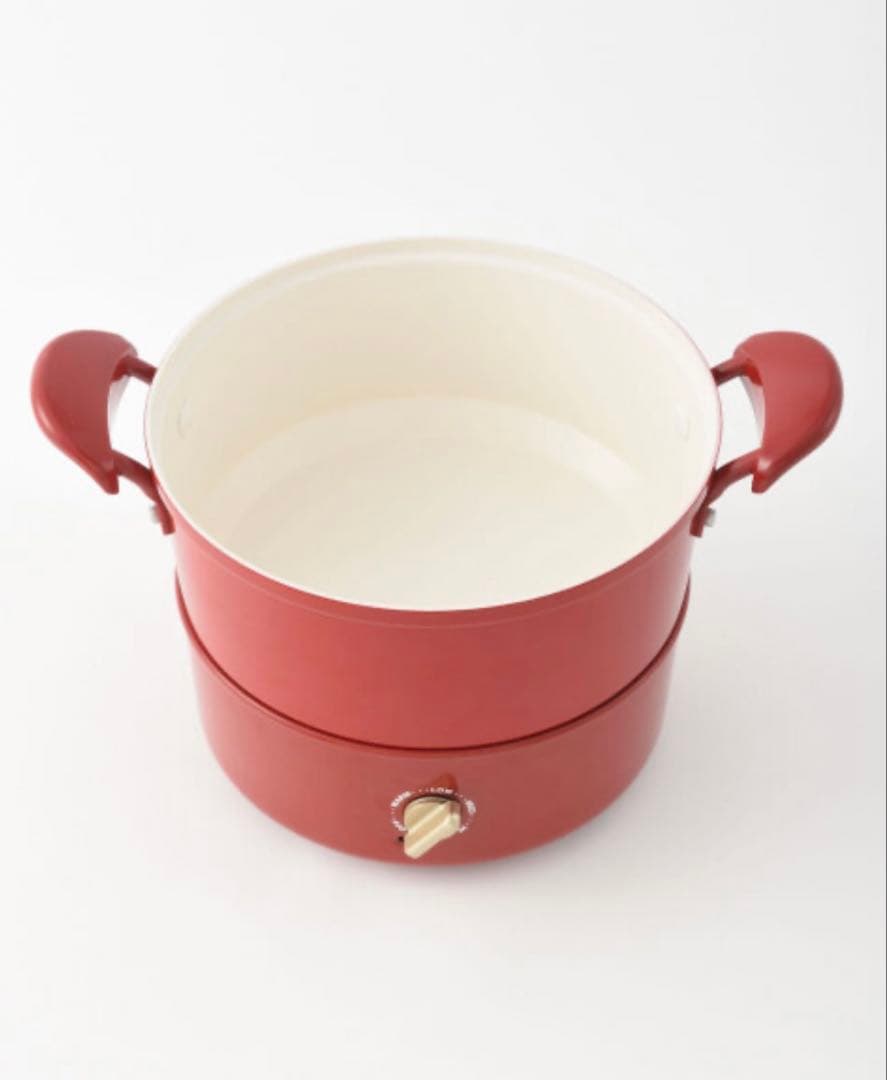 【新品未使用】BRUNO　マルチグリルポット　レッド