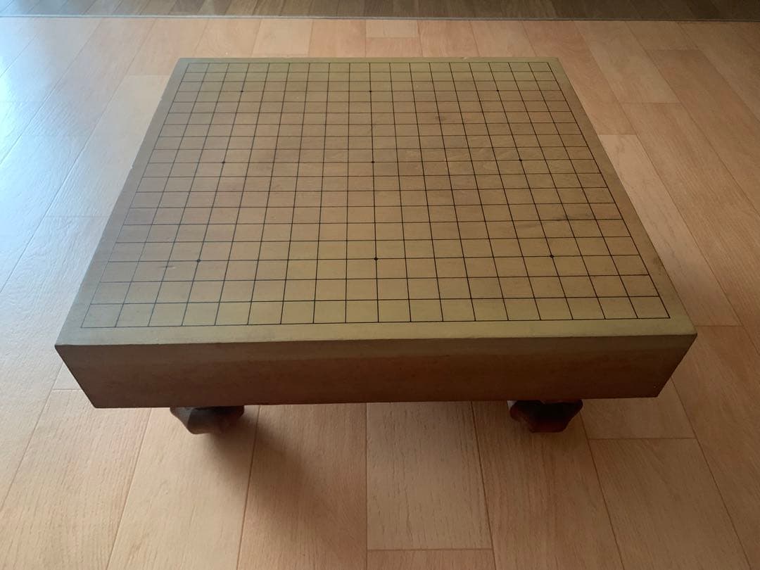 ★囲碁★ 囲碁盤足付き　へそあり　碁石　セット