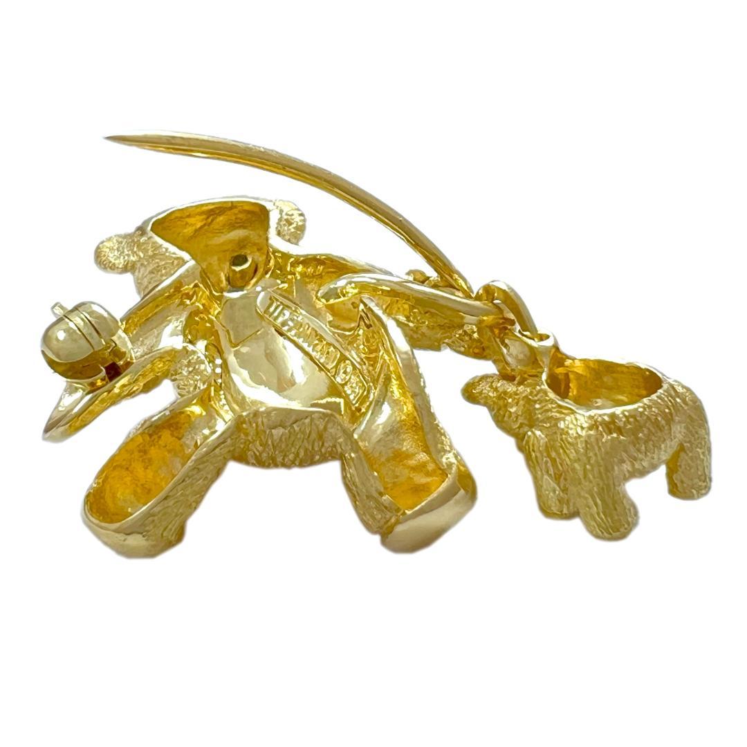 極美品　ティファニー　ブローチ　テディベア　K18　ヴィンテージ　希少　レア