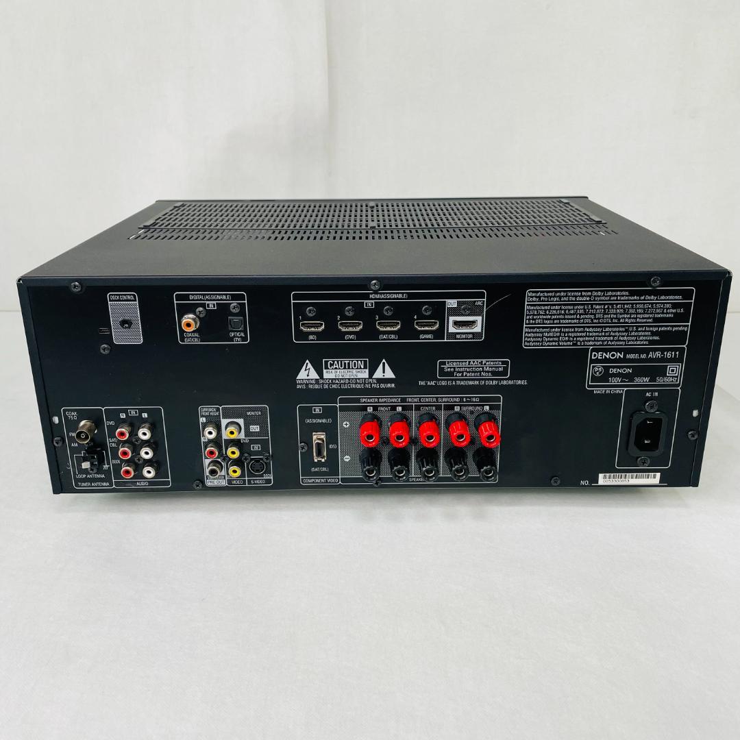 【動作確認済】AVサラウンドレシーバー 5.1ch AVR-1611-K／デノン