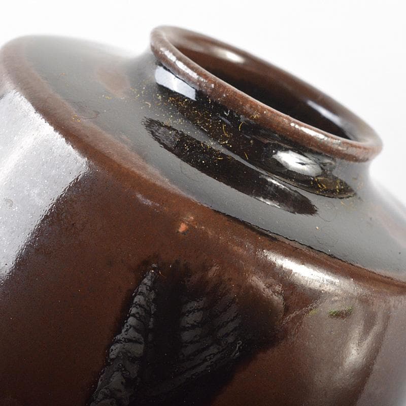 茶道具　玉領作　茶入　仕覆付　共箱　V　R6891