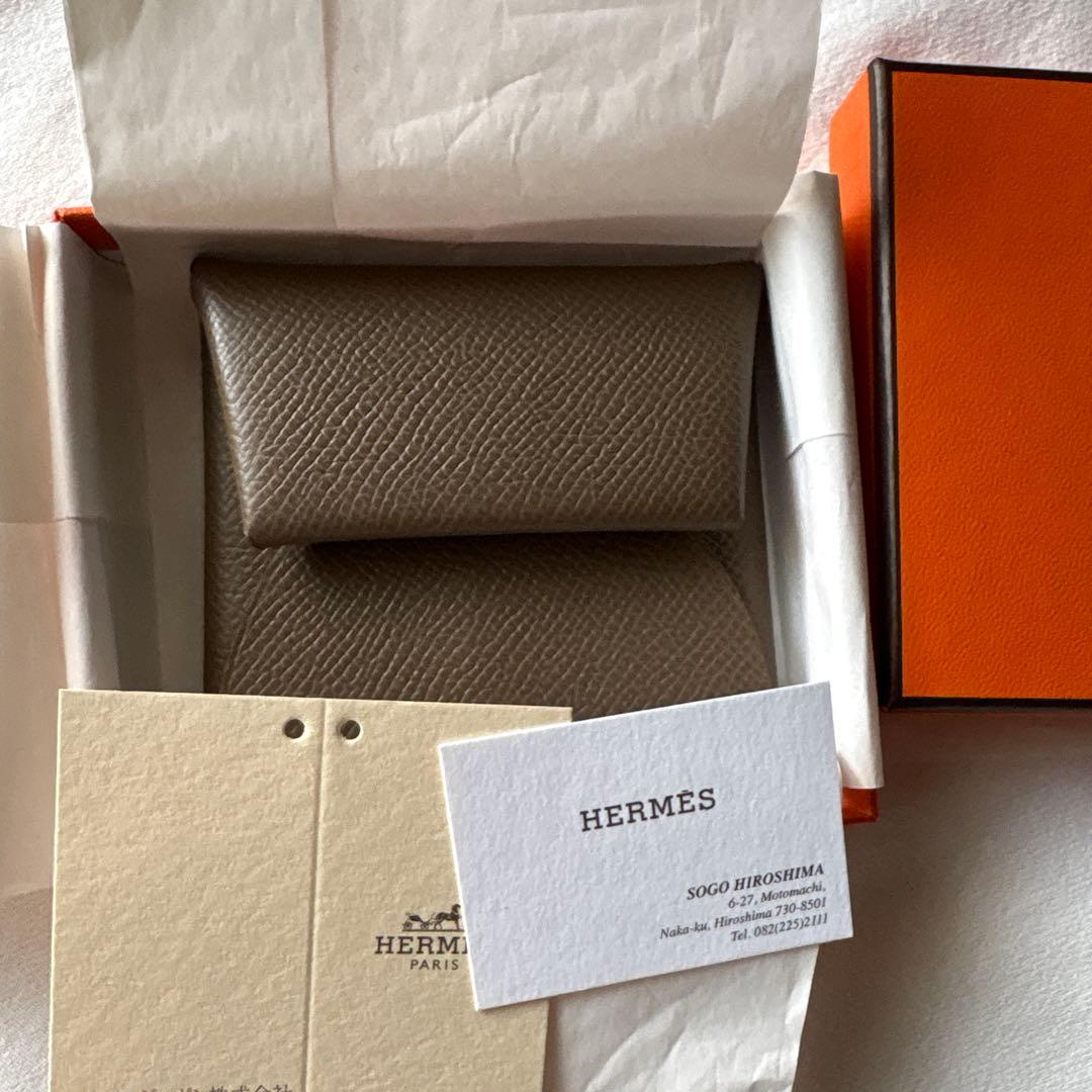 HERMES バスティアケース　 エトープ　箱　刻印あり