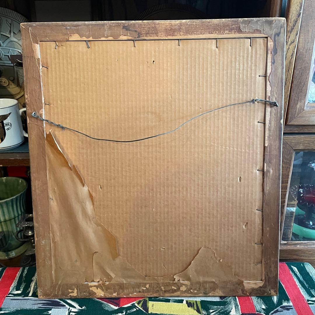 希少品！大型50's〜アメリカアンティーク　お花の壁掛け　USAヴィンテージ雑貨