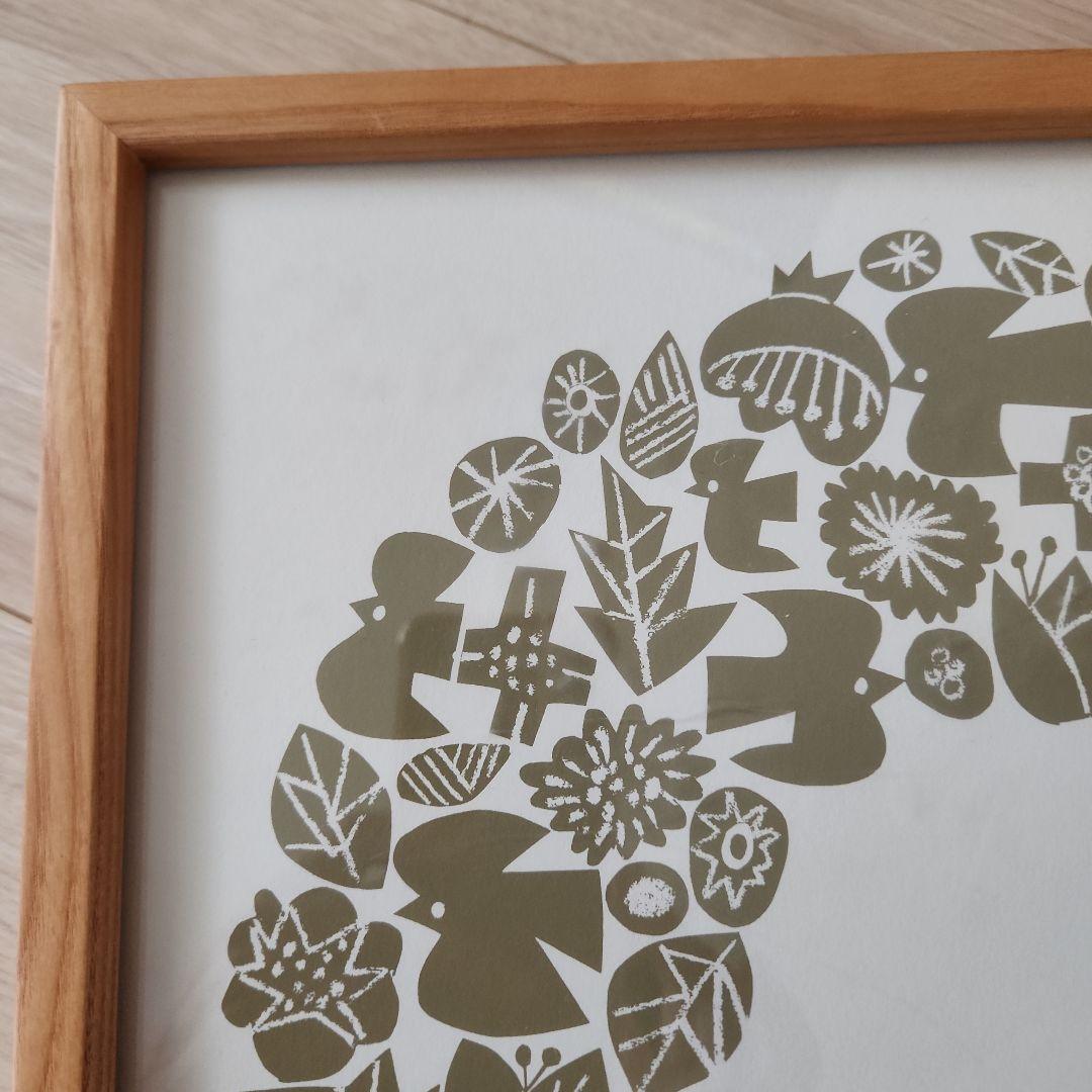 バーズワーズ　額付きシルクスクリーン