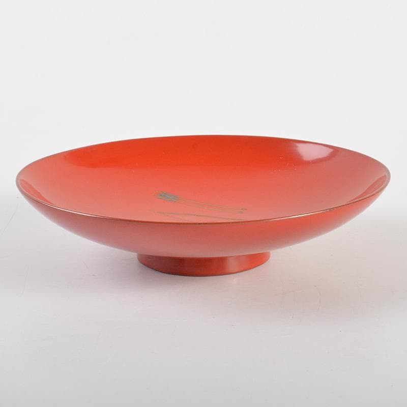 茶道具　塗師　中村宗哲作　朱塗　端午蒔絵　盃　共箱　M　R6976