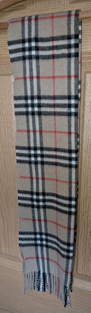 未使用　90's Burberrys カシミヤ チェックマフラー カシミヤ