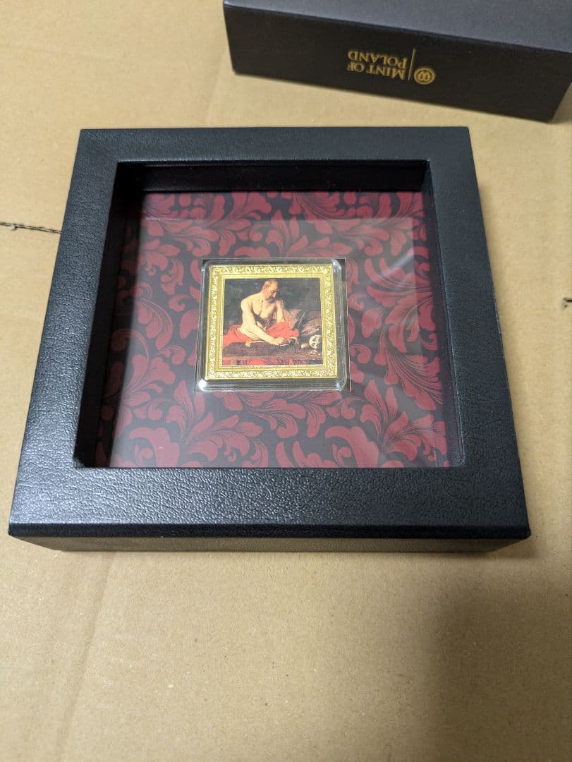 執筆する聖ヒエロニムス　1オンス純銀