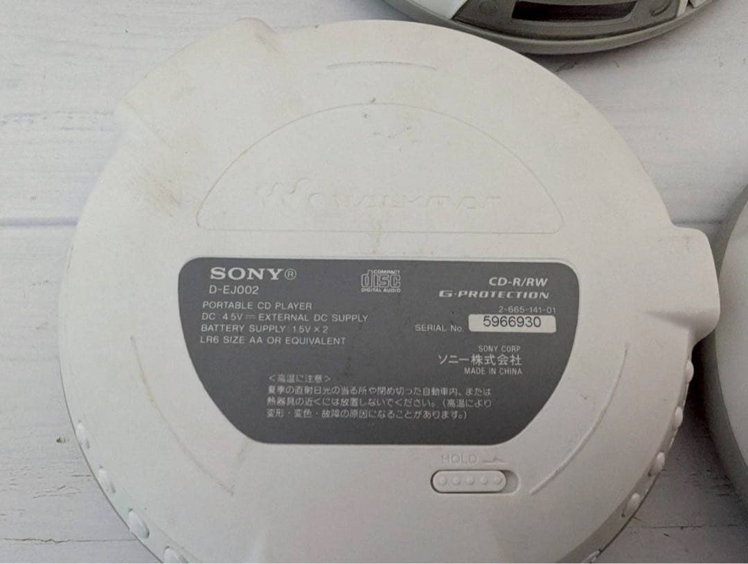 【動作確認済み】SONY CDウォークマン D-EJ002 5台まとめ売り